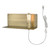 Homeroots Lighting Dull Gold Shelf Wall Light, Brushed Dull Gold Finish