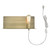 Homeroots Lighting Dull Gold Shelf Wall Light, Brushed Dull Gold Finish