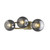 Homeroots Lighting Lunette 3-Light Sconce, Aged Brass Finish