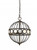 Homeroots Lighting Aria 3-Light Oil-Rubbed Bronze Globe Pendant with Mother of Pearl Accents