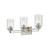 Homeroots Lighting Silver Metal and Textured Glass Three-Light Wall Sconce, Silver Finish