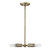 Homeroots Lighting Four Light Hanging Chandelier, Dull Gold Finish