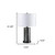 21" Glass LED Cylinder Table Lamp with Nightlight and White Drum Shade - 606114544692