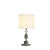 23" Silver Crystal Standard Table Lamp With White Classic Drum Shade Table Lamp - 4512839592244