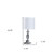 23" Silver Crystal Standard Table Lamp With White Classic Drum Shade Table Lamp - 4512839592244