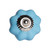 1.5" X 1.5" X 1.5" Light Blue And Silver Knobs 12 Pack - 614486198320