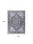 9' X 12' Blue and Ivory Floral Power Loom Distressed Washable Area Rug