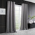 Set of Two 84" Silver Metallic Textured Window Panels Polyester