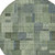 8' Green And Mint Green Round Geometric Washable Indoor Outdoor Area Rug
