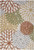 6' X 9' Blue And Orange Floral Power Loom Area Rug
