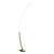 62" Silver And Soft White Arc LED Floor Lamp