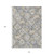10' X 14' Gray And Brown Geometric Washable Indoor Outdoor Area Rug