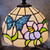 15" Tiffany Style Stained Glass Blue Butterfly Table Lamp - 606114645092