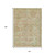 10' X 14' Salmon Fern Green And Beige Floral Medallion Washable Indoor Outdoor Area Rug