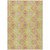 10' X 14' Lime Green Pink And Ivory Floral Medallion Washable Indoor Outdoor Area Rug
