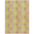 10' X 14' Lime Green Pink And Ivory Floral Medallion Washable Indoor Outdoor Area Rug