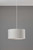 White Fabric Sleek Drum Pendant Lamp