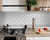 6" X 6" Black and White Prism Peel and Stick Removable Tiles - 808230082281