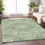 10' X 14' Artichoke Green And Ivory Medallion Washable Indoor Outdoor Area Rug