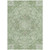 10' X 14' Artichoke Green And Ivory Medallion Washable Indoor Outdoor Area Rug