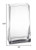 10" Clear Crystal Glass Rectangular Table Vase