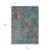 10' X 14' Teal Blue And Brown Abstract Washable Indoor Outdoor Area Rug