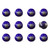 1.5" X 1.5" X 1.5" Navy And Copper Knobs 12 Pack - 614486198450