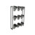 24" X 18" Black And Silver Metal Rectangular Wall Planter