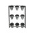 24" X 18" Black And Silver Metal Rectangular Wall Planter