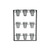 24" X 18" Black And Silver Metal Rectangular Wall Planter