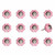 1.5" X 1.5" X 1.5" Pink Silver Asnd Red Knobs 12 Pack - 614486198337
