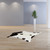 2' X 3' Natural Black And White Calfskin Area Rug