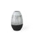 13" Black White and Gray Patterned Lines Ceramic Vase - 808230001299