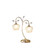 Homeroots Lighting 17? Gold And Crystal Floral Metal Table Lamp, Gold Finish, 17.25 Inch Height