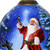 Starry Heaven and Santa Hand Painted Mouth Blown Glass Ornament - 606114637554