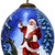 Starry Heaven and Santa Hand Painted Mouth Blown Glass Ornament - 606114637554