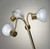 Adjustable Three Light Floor Lamp in Lustrous Gold Finish With Frosted Inner Shades - 4512839459035