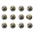 1.5" x 1.5" x 1.5" Ceramic Metal Multicolor 12 Pack Knob - 4512839594958