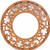 24" Brown Round Wood Framed Accent Mirror