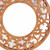 24" Brown Round Wood Framed Accent Mirror