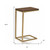 25" Dark Brown Solid Wood And Steel Frame End Table