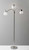 Adjustable Three Light Floor Lamp in Polished Nickel Finish With Frosted Inner Shades - 4512839459028