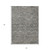 5' X 8' Pewter Floral Washable Indoor Outdoor Area Rug