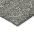5' X 8' Pewter Floral Washable Indoor Outdoor Area Rug