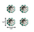 1.5" X 1.5" X 1.5" Hues Of White Green And Black Knobs 8 Pack - 614486198702