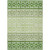 5' X 8' Green Sage And Ivory Geometric Washable Indoor Outdoor Area Rug