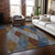 3' X 5' Gray Gold And Blue Argyle Washable Indoor Outdoor Area Rug