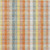 5' X 8' Peach Ivory And Orange Plaid Washable Indoor Outdoor Area Rug
