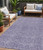 5' X 8' Lavender And Ivory Geometric Washable Indoor Outdoor Area Rug