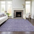 5' X 8' Lavender And Ivory Geometric Washable Indoor Outdoor Area Rug